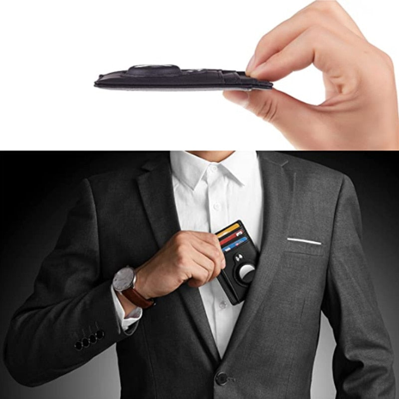 PORTE-CARTES EN CUIR PU POUR HOMMES