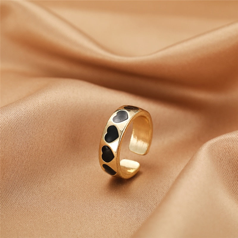 VINTAGE DOUBLE LAYER ENAMEL RING