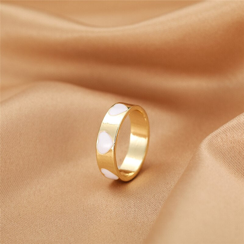 VINTAGE DOUBLE LAYER ENAMEL RING