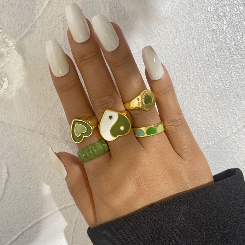 VINTAGE DOUBLE LAYER ENAMEL RING