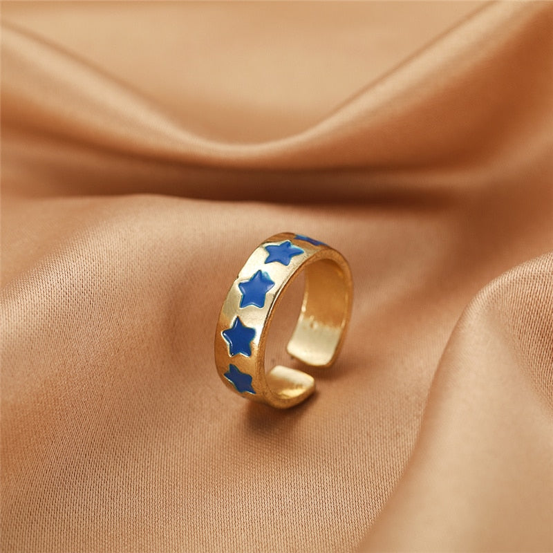 BAGUE EN EMAIL DOUBLE COUCHE VINTAGE