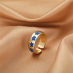 BAGUE EN EMAIL DOUBLE COUCHE VINTAGE