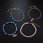 BOHO COLORFUL PEARL ANKLET BRACELETS