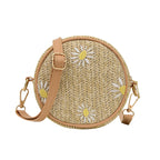 SAC TISSÉ DE PAILLE- (BRODÉ CROIX D'EPAULE) - BOSSOUASHOP