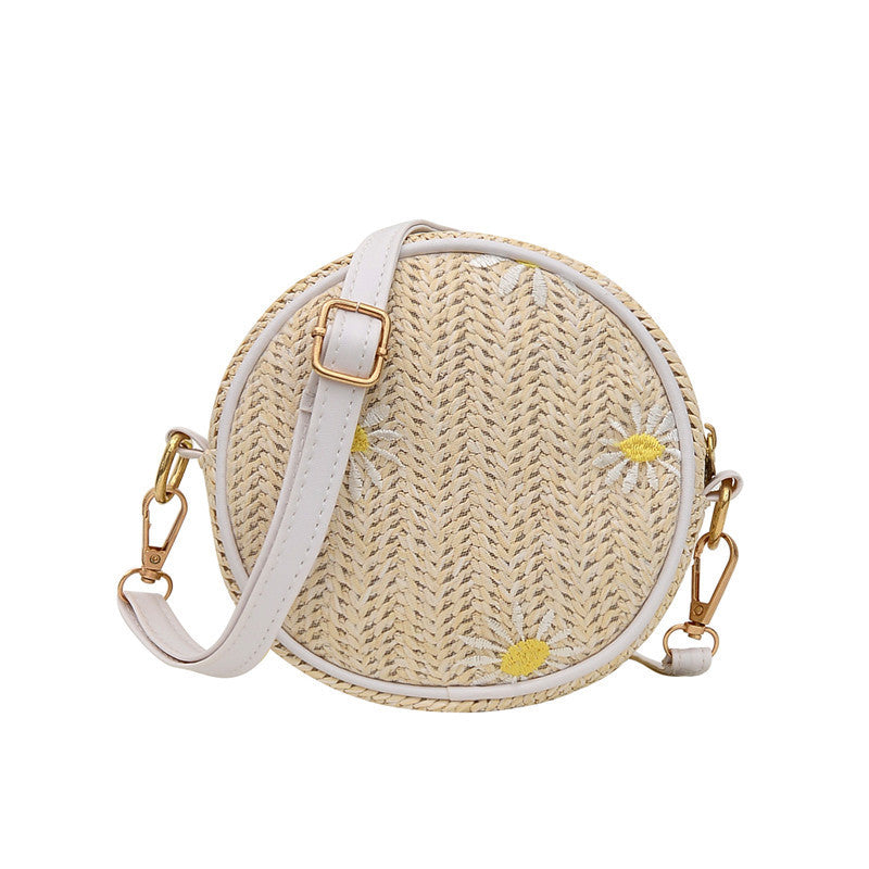 SAC TISSÉ DE PAILLE- (BRODÉ CROIX D'EPAULE) - BOSSOUASHOP