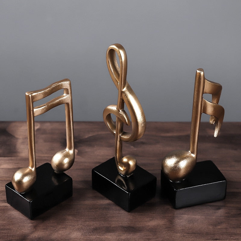 RESIN ART SCULPTURE, MUSIC NOTE 