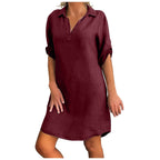 CHEMISE LONGUE EN LIN ET COTON - BOSSOUASHOP