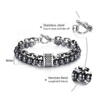BRACELET PERLÉ EN PIERRE DE CARTE NATURELLE