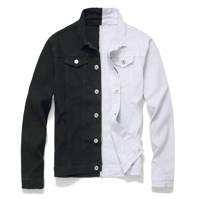 VESTE EN JEAN BICOLORE