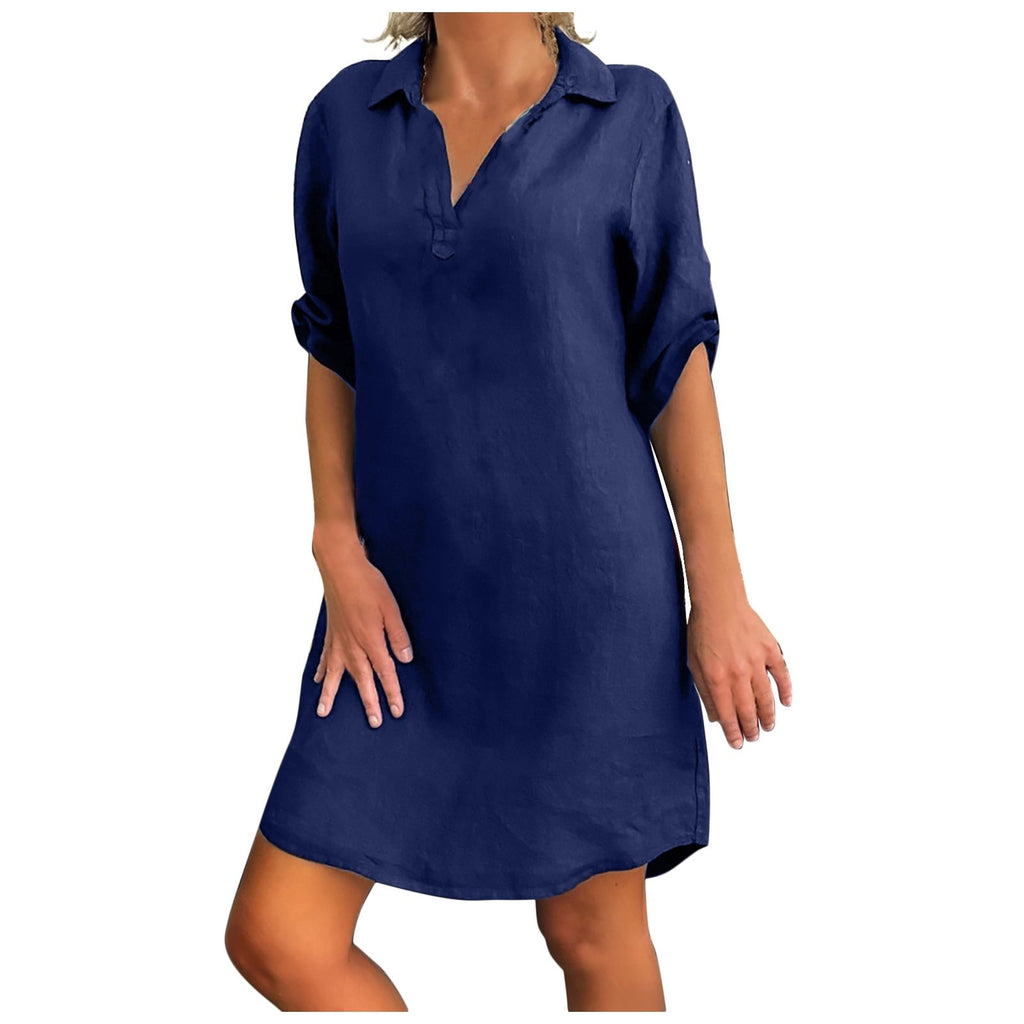 CHEMISE LONGUE EN LIN ET COTON - BOSSOUASHOP
