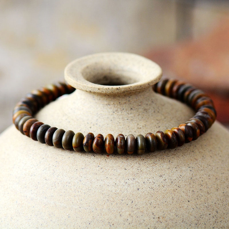 BRACELET TISSÉ EN FORME DE DISQUE FAIT À LA MAIN - BOSSOUASHOP