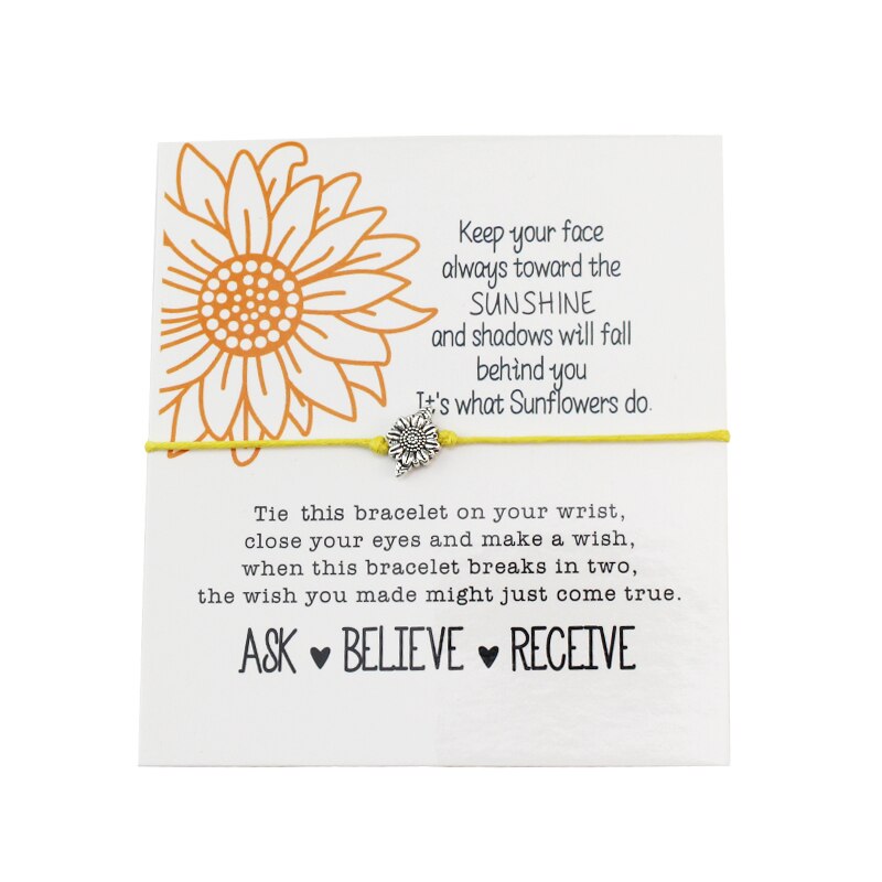 BRACELETS D'AMITIÉS TOURNESOL -VINTAGE - BOSSOUASHOP
