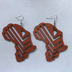 BOUCLES D'OREILLES EN BOIS EN FORME DE CŒUR