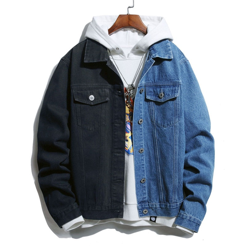 VESTE EN JEAN BICOLORE