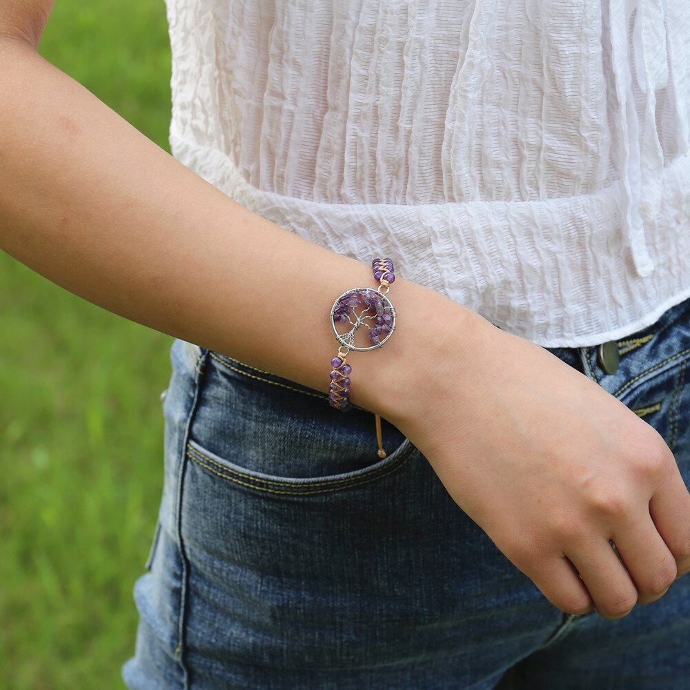 PURPLE CRYSTAL TREE OF LIFE 