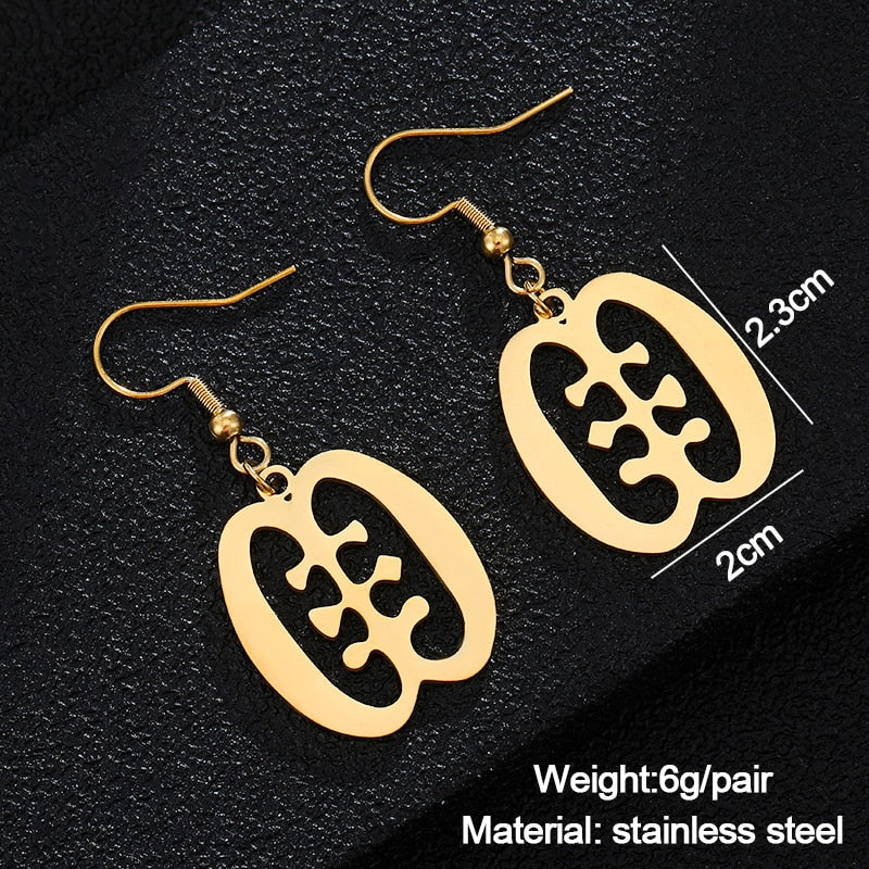 ETHNIC STAINLESS STEEL EARRINGS 