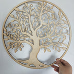 PANNEAU EN BOIS EN FORME D'ARBRE DE VIE