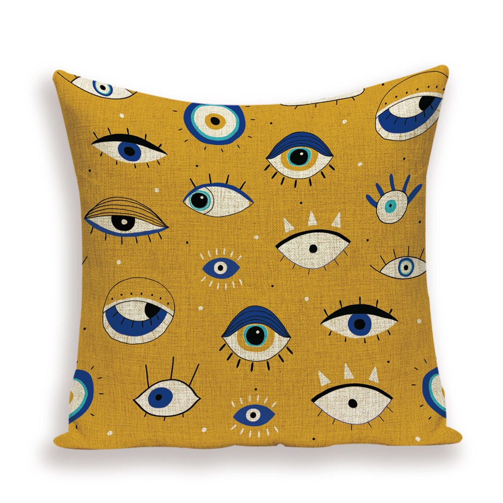 HOUSSE DE COUSSIN ABSTRAITE, MOTIFS GÉOMÉTRIQUES.