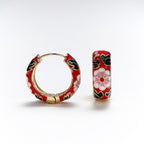 FLOWER HOOP EARRINGS 