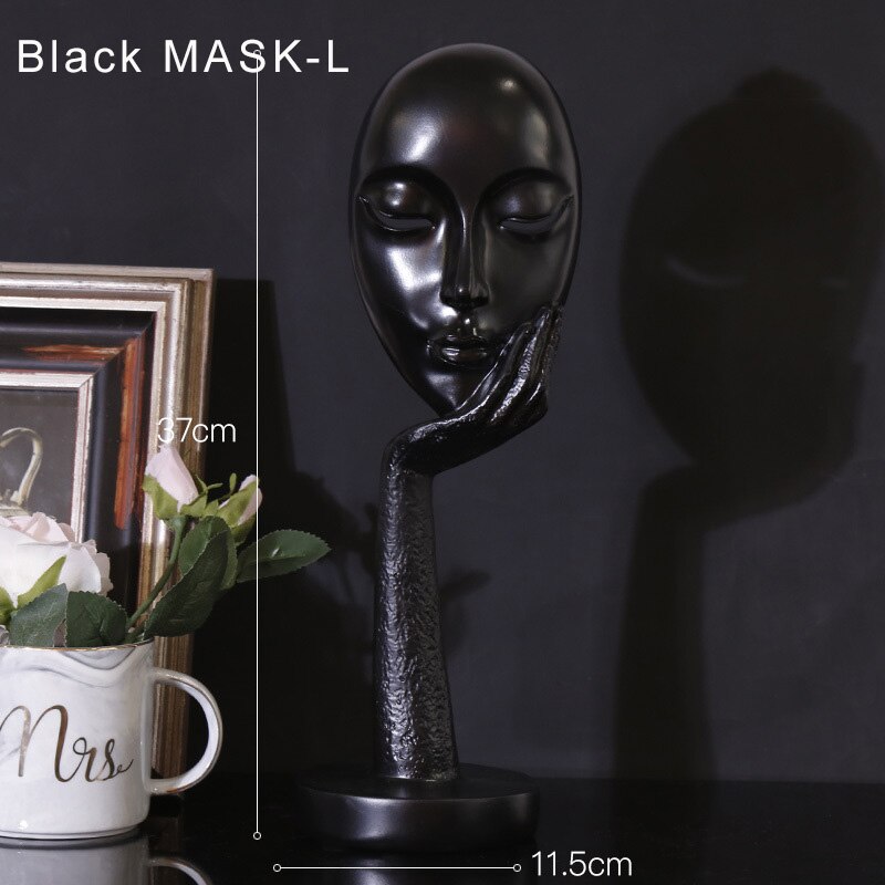 ABSTRACT RESIN MASK FIGURINES