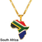 PENDENTIF A MOTIF DE CARTE D'AFRIQUE - BOSSOUASHOP