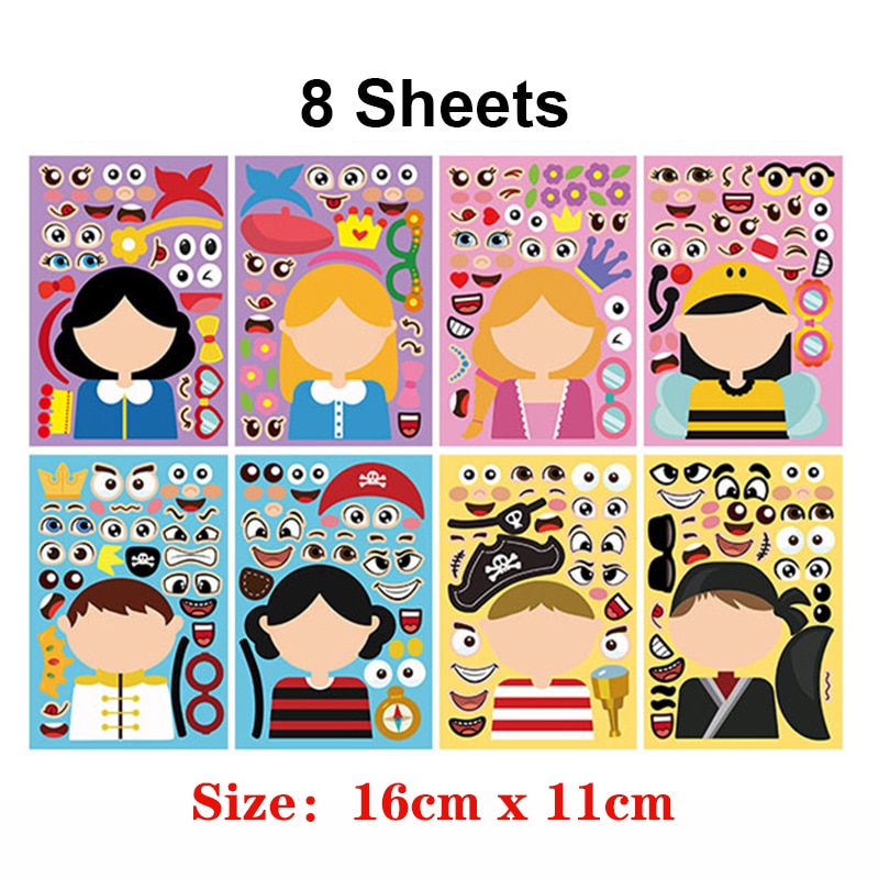 PRINCESS MAKE-A-FACE STICKERS 