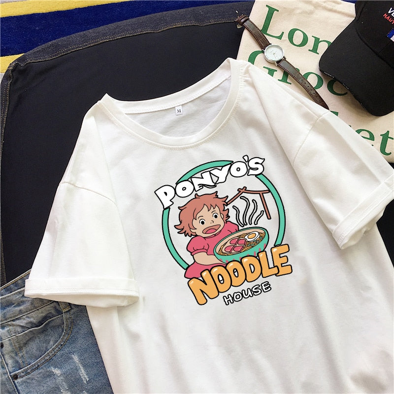 CAT NOODLE PRINTED T-SHIRT 