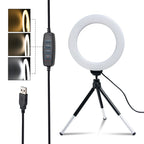 ANNEAU LUMINEUX LED 16cm AVEC TRÉPIED 6 POUCES