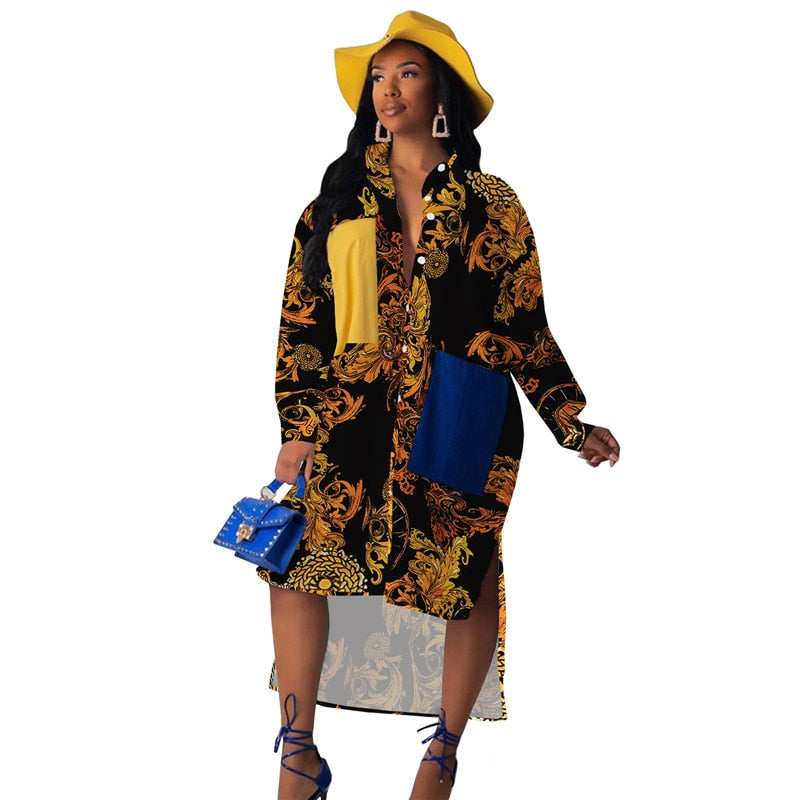 CHEMISE ROBE - MODE CHIC PATCHWORK