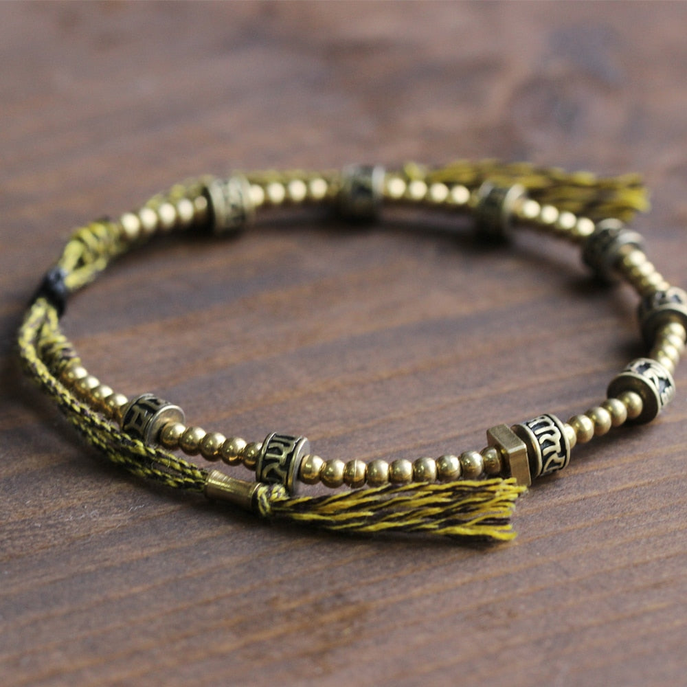 HAND BRAIDED COTTON BRACELET 
