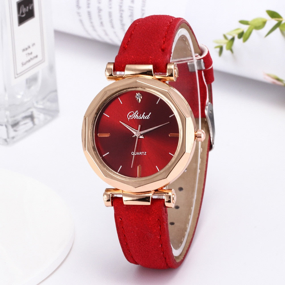 MONTRE-BRACELET EN CUIR ET CRISTAL POUR FEMMES - BOSSOUASHOP