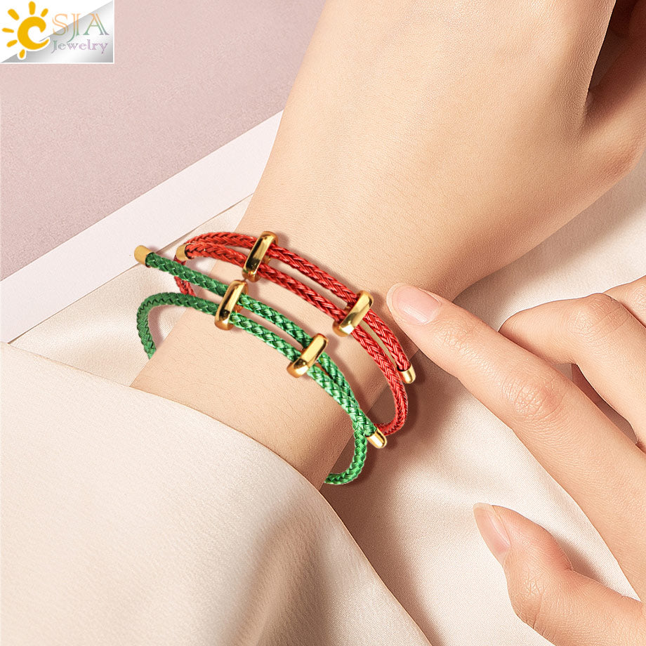BRACELET A FIL ROUGE PORTE-BONHEUR - BOSSOUASHOP