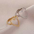 BAGUES EN ACIER INOXYDABLE REGLABLES - COUPLE