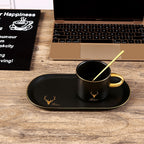 ENSEMBLE DE TASSES ET SOUCOUPES À CAFÉ AVEC BOÎTE CADEAU