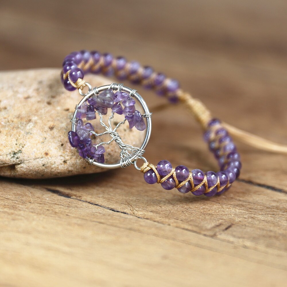 PURPLE CRYSTAL TREE OF LIFE 
