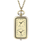 MONTRE DE POCHE RECTANGULAIRE EN BRONZE