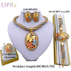 PARURE DE BIJOUX ETHNIQUES À BRELOQUES