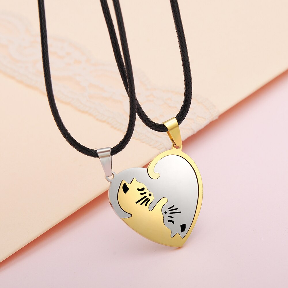 COLLIER - PENDENTIF COEUR DE COUPLE - BOSSOUASHOP