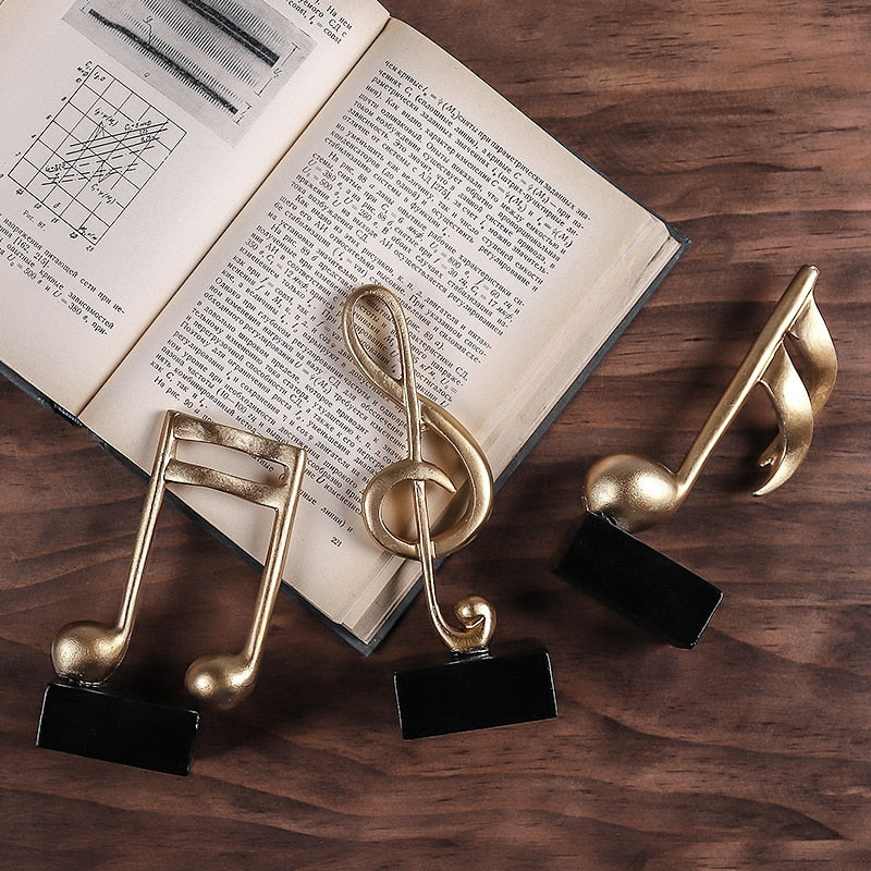 RESIN ART SCULPTURE, MUSIC NOTE 