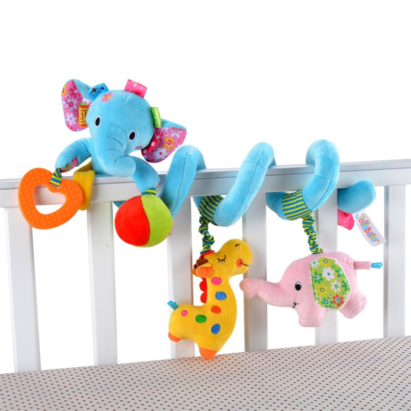 SPIRAL HANGING PLUSH RATTLE