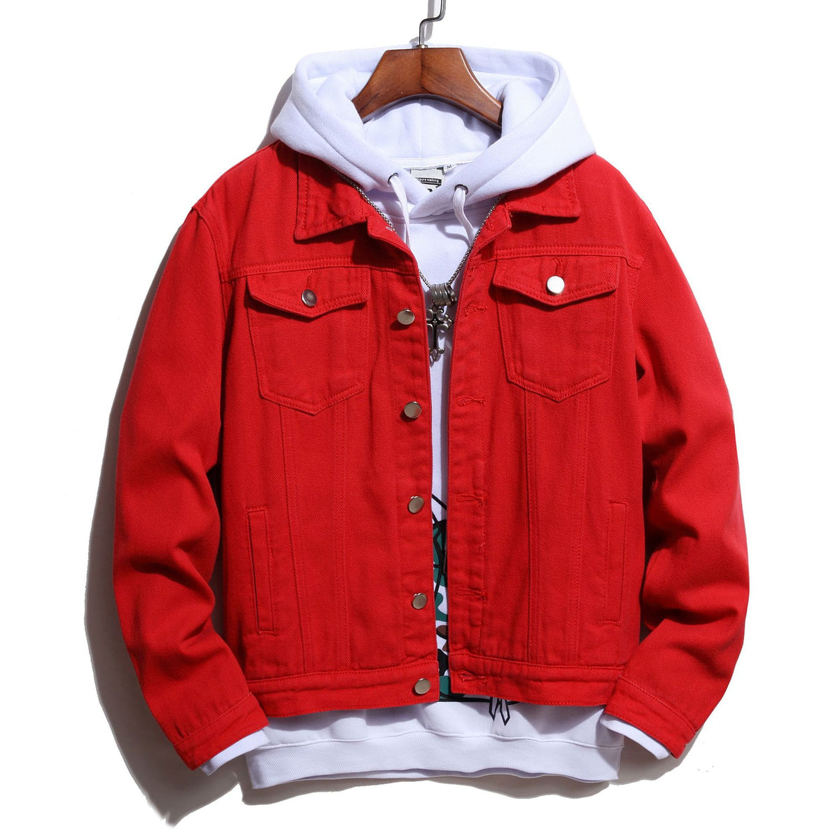 VESTE EN JEAN BICOLORE