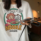 CAT NOODLE PRINTED T-SHIRT 