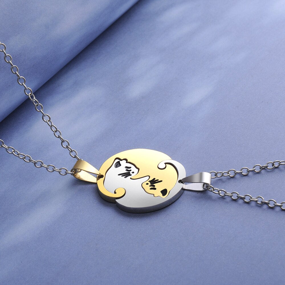 COLLIER - PENDENTIF COEUR DE COUPLE - BOSSOUASHOP