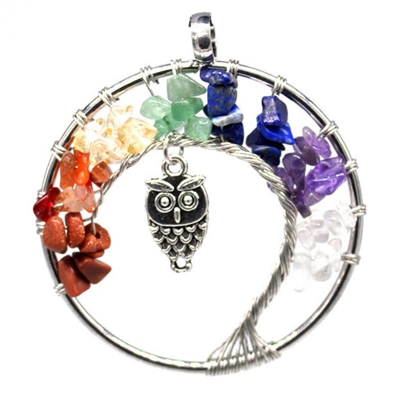 COLLIERS AVEC PENDENTIF EN PIERRES NATURELLES