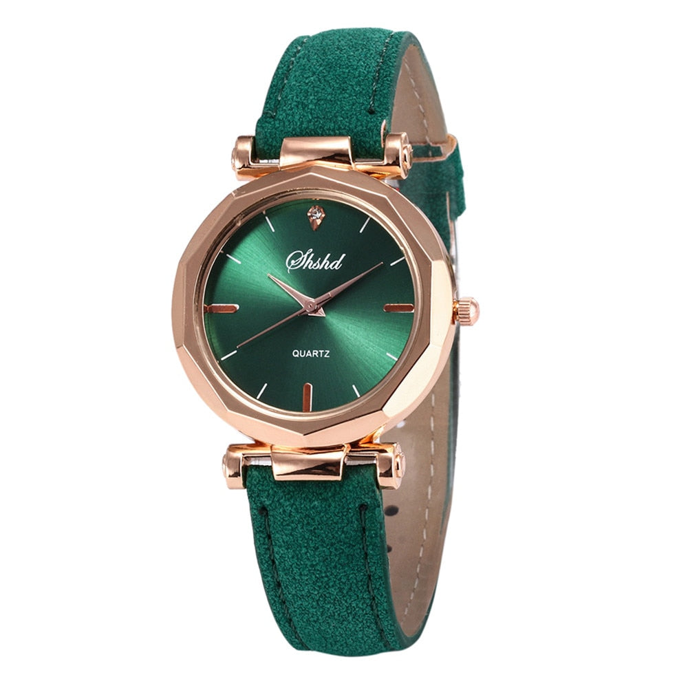 MONTRE-BRACELET EN CUIR ET CRISTAL POUR FEMMES - BOSSOUASHOP