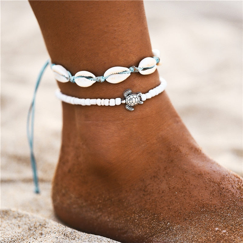 BRACELET DE CHEVILLE MULTICOUCHES