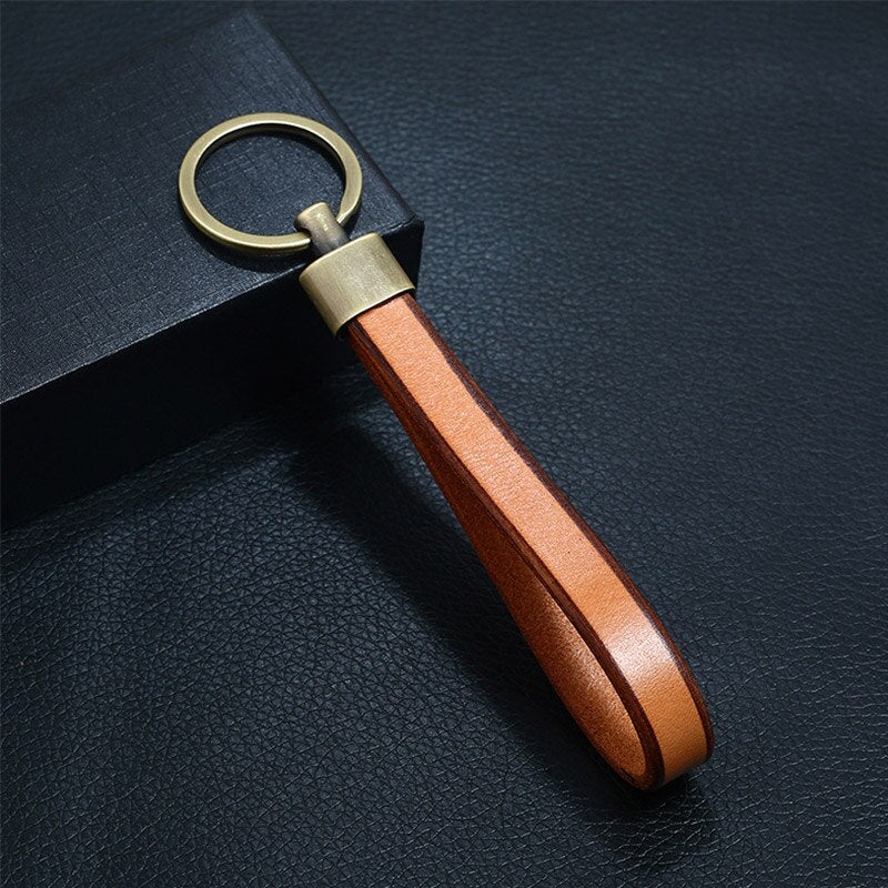 PORTE-CLÉS VINTAGE EN CUIR FAIT À LA MAIN