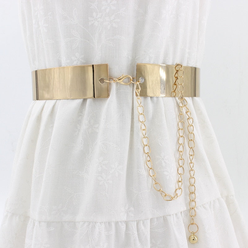 WOMEN'S VINTAGE GLITTER METAL BELTS