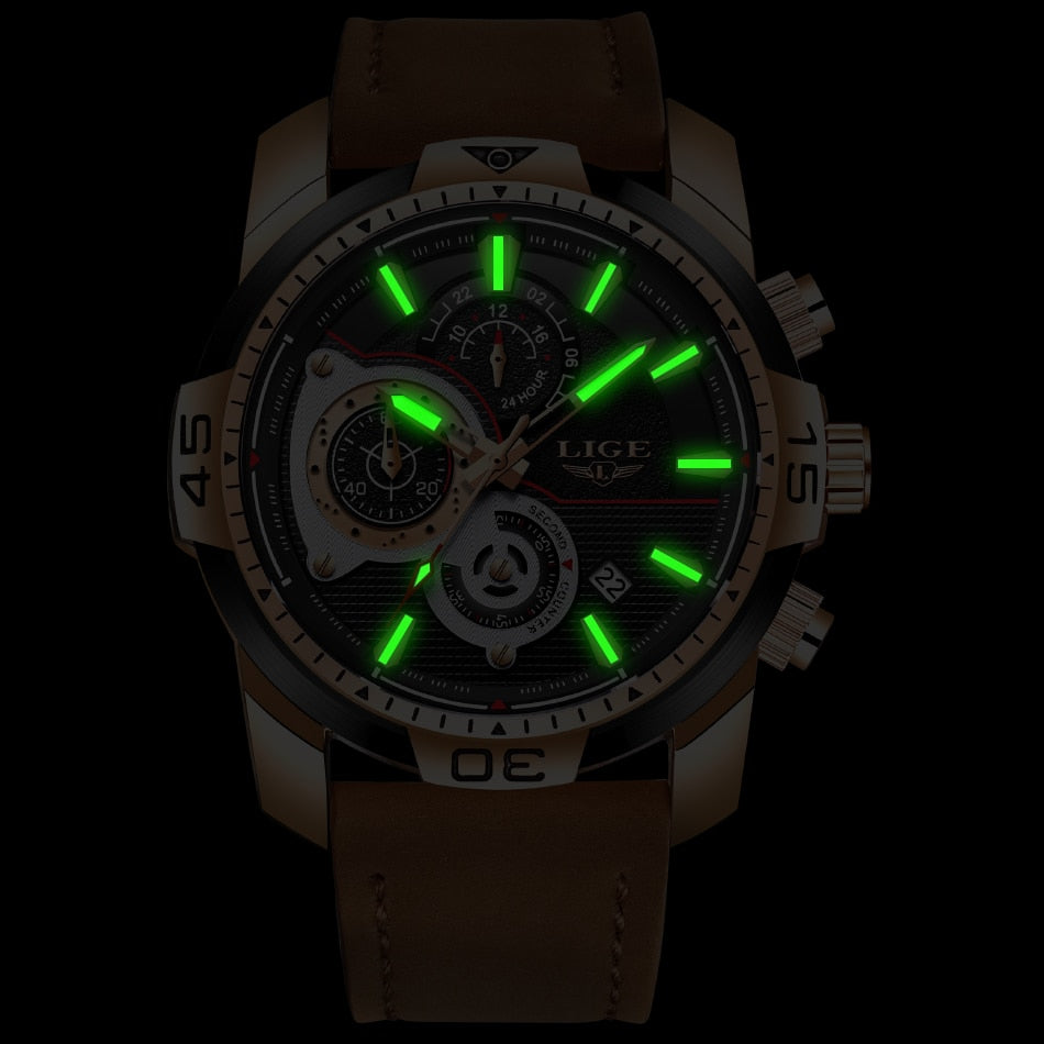 MONTRE TOP MARQUE DE LUXE EN CUIR - BOSSOUASHOP
