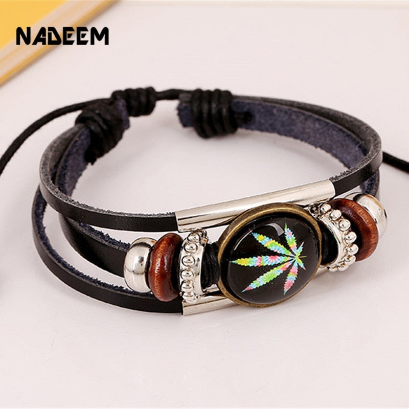 BRACELET EN CUIR TRESSÉ